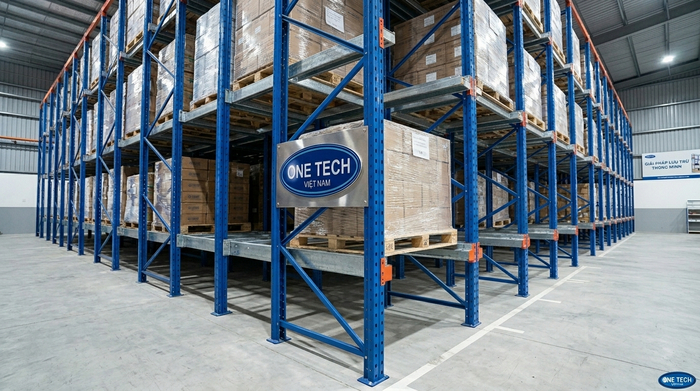 Kệ drive in nâng hàng cách sàn chống ẩm Kệ drive in nâng hàng hóa cách sàn giúp hạn chế ẩm mốc