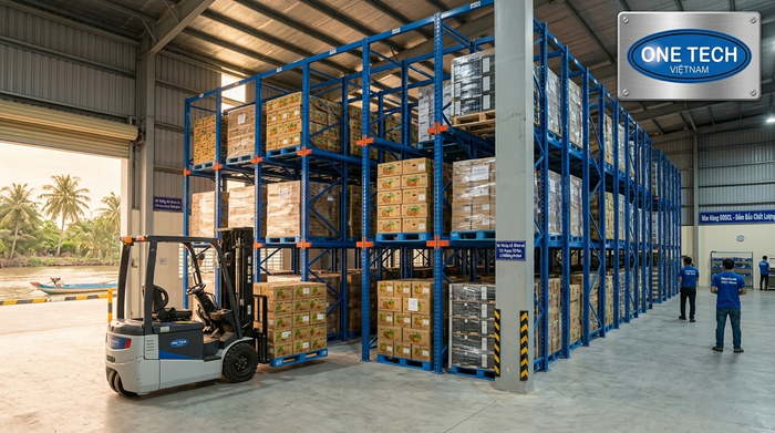 Kệ drive-in sơn tĩnh điện chống ẩm Kệ drive-in thép sơn tĩnh điện phù hợp khí hậu ẩm miền Tây