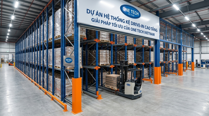 Kệ drive in thực tế trong kho pallet Hình ảnh kệ drive in thực tế trong kho pallet công nghiệp