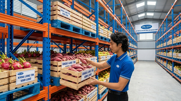 Kệ pallet cho khoai lang và trái cây tại Vĩnh Long Kệ pallet cho khoai lang và trái cây tại Vĩnh Long