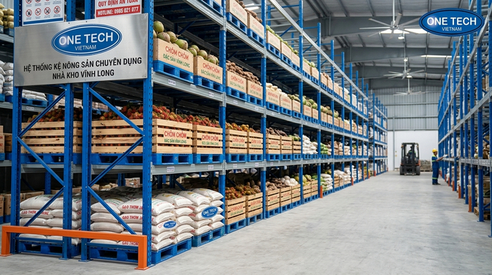 Kệ pallet thép chịu lực cho kho nông sản tại Vĩnh Long Kệ pallet thép chịu lực cho kho nông sản tại Vĩnh Long