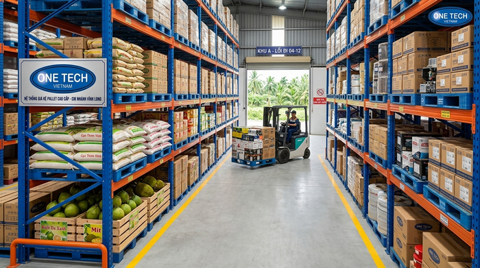 Kệ pallet Selective cho kho hàng nhiều mã tại Vĩnh Long Kệ pallet Selective cho kho hàng nhiều mã tại Vĩnh Long
