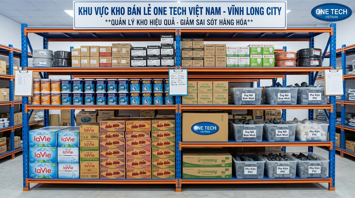 Kệ trung tải lưu trữ hàng bán lẻ tại TP Vĩnh Long và Bình Minh