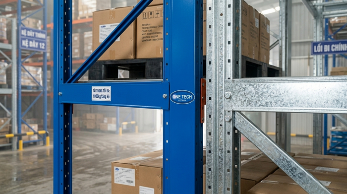 Sơn tĩnh điện và mạ kẽm cho kệ pallet trong kho ẩm Sơn tĩnh điện và mạ kẽm cho kệ pallet trong kho ẩm