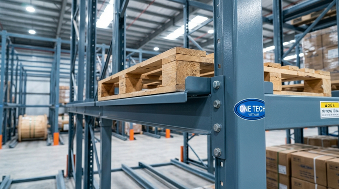 Thanh ray đỡ pallet kệ Drive-In Thanh ray đỡ pallet của kệ drive in Vĩnh Long