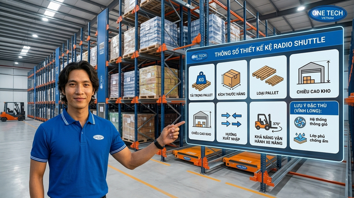 Các thông số cần khảo sát khi thiết kế kệ Radio Shuttle Vĩnh Long