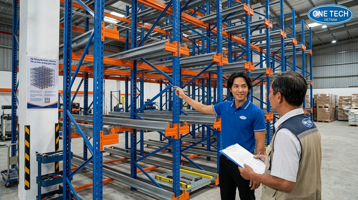 Tư vấn lắp đặt kệ Radio Shuttle Vĩnh Long bởi đội ngũ kỹ thuật OneTech