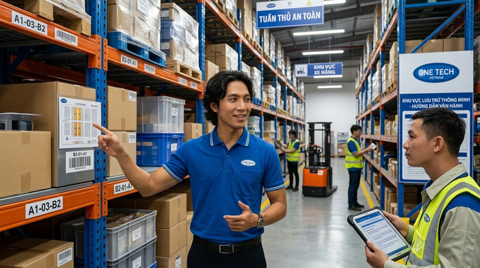 Bàn giao và đào tạo quy trình vận hành kệ kho thông minh