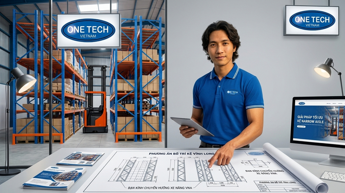 Bản vẽ thiết kế Kệ Narrow Aisle Vĩnh Long tối ưu lối đi và mật độ lưu trữ