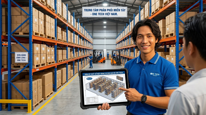 Báo giá kệ kho trung chuyển Vĩnh Long theo mặt bằng và tải trọng