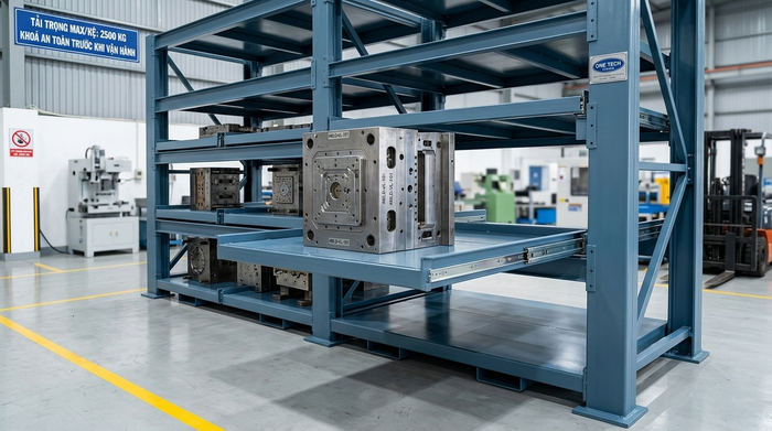 Cấu tạo Kệ Khuôn Vĩnh Long dùng trong kho công nghiệp Kệ Khuôn Vĩnh Long cấu tạo khung dầm mâm kéo cho nhà xưởng