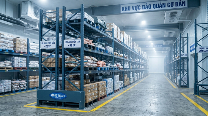 Giải pháp racking cho kho lạnh và ẩm tại miền Tây sử dụng kệ Narrow Aisle
