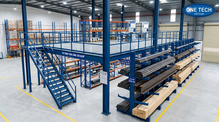 Kệ sàn Mezzanine và kệ tay đỡ cho kho hàng đặc thù