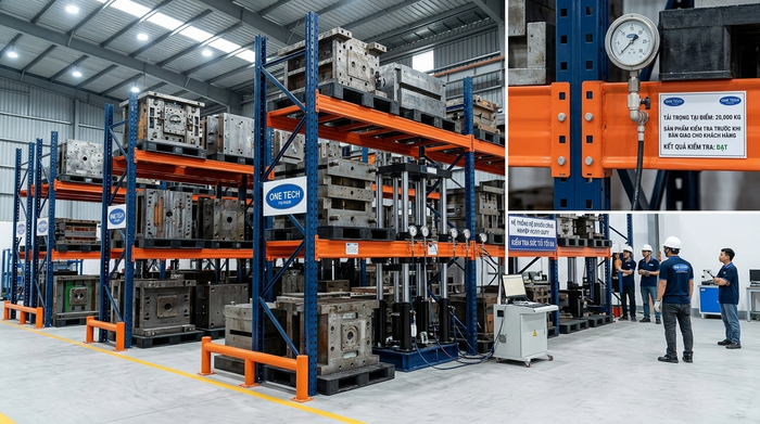 Kiểm tra khả năng chịu tải của kệ khuôn Kiểm tra tải trọng Kệ Khuôn Vĩnh Long trước khi bàn giao