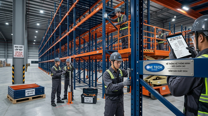 Lắp đặt kệ kho thông minh tại công trình kho hàng