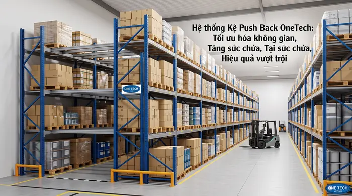 Kệ Push Back Vĩnh Long giúp tối ưu diện tích kho hàng