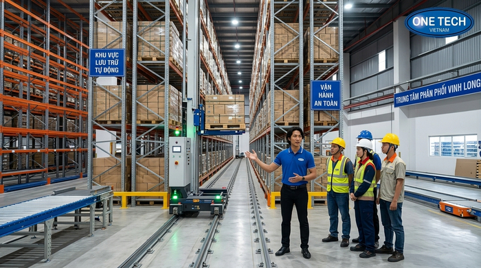 Đào tạo vận hành và bàn giao Stacker-Crane Đào tạo quy trình vận hành Stacker-Crane Vĩnh Long cho nhân sự kho