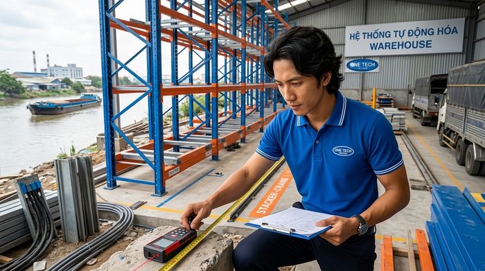 Khảo sát mặt bằng trước khi lắp đặt Stacker-Crane Kỹ thuật khảo sát mặt bằng lắp đặt Stacker-Crane Vĩnh Long