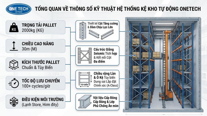 Thông số kỹ thuật cần kiểm tra trước khi báo giá Stacker-Crane Bảng thông số kỹ thuật khi chọn Stacker-Crane Vĩnh Long