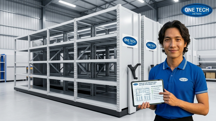 Tiêu chí chọn kệ kho di động Vĩnh Long cho doanh nghiệp