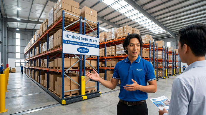 Tư vấn Kệ kho di động Vĩnh Long bởi OneTech