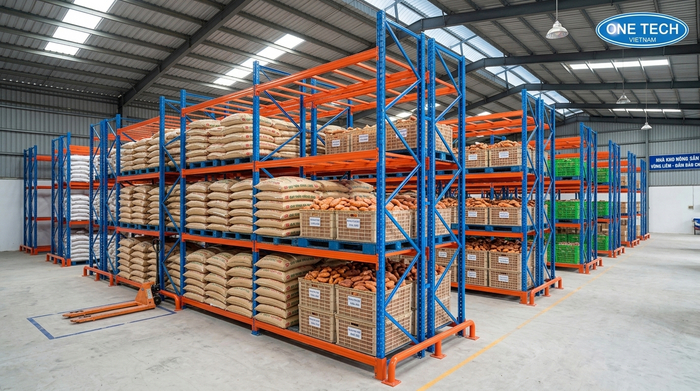 Ứng dụng kệ Selective trong kho lưu trữ nông sản Vũng Liêm Ứng dụng kệ Selective trong kho lưu trữ nông sản Vũng Liêm