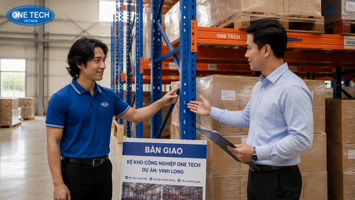 Lắp đặt và bàn giao kệ kho dược phẩm Vĩnh Long bởi OneTech