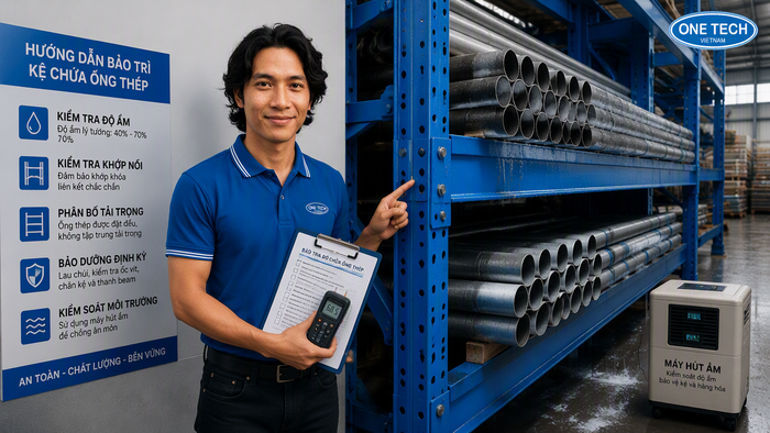 Bảo trì kệ để ống thép trong môi trường ẩm Bảo trì kệ để ống thép trong môi trường ẩm tại Vĩnh Long