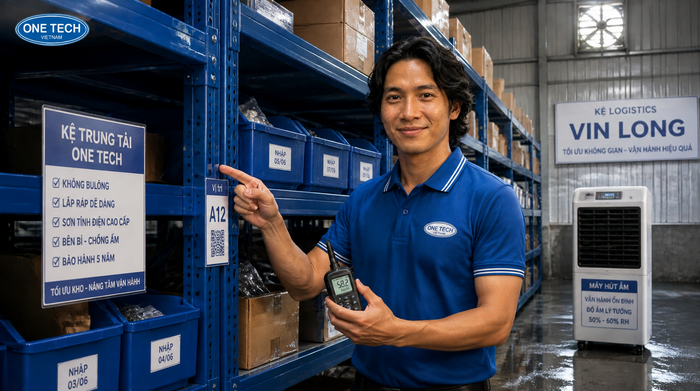 Bảo trì kệ kho logistics Vĩnh Long trong môi trường ẩm