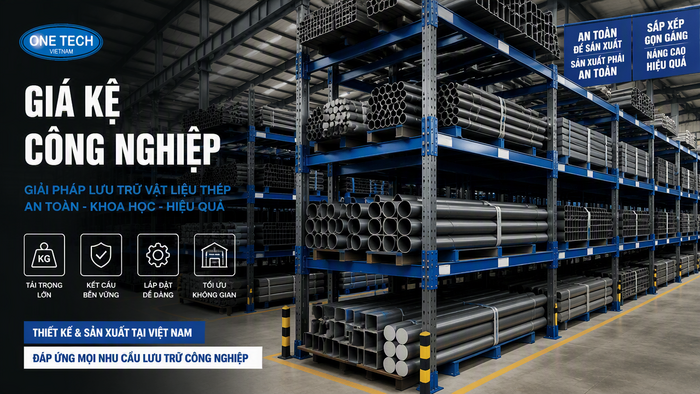 Kệ hạng nặng chứa sắt thép xây dựng Kệ hạng nặng chứa sắt thép xây dựng tại kho công nghiệp
