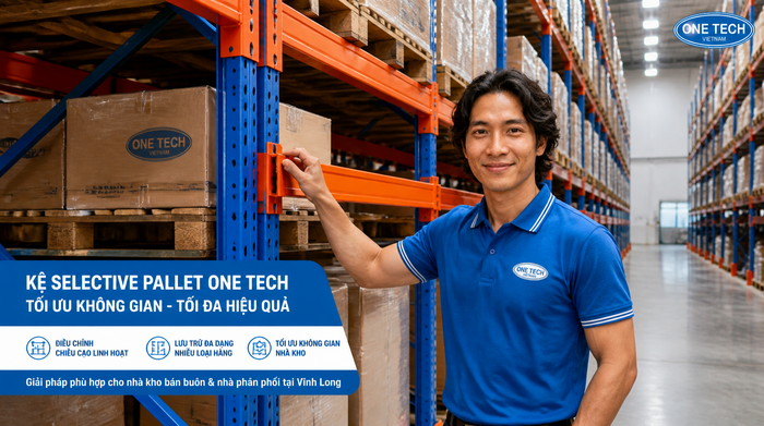 Kệ pallet Selective cho kho logistics Vĩnh Long