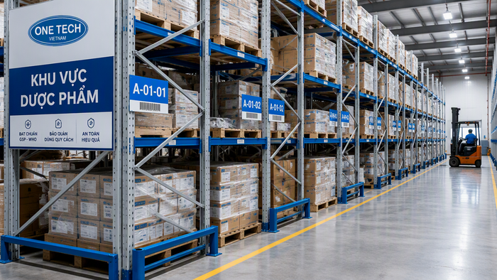 Kệ Selective cho kho dược phẩm lưu trữ pallet tại Vĩnh Long