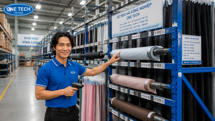 Kệ treo vải công nghiệp cho cây vải dài Kệ treo vải công nghiệp Vĩnh Long