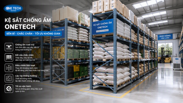 Kệ xếp chồng chống ẩm trong điều kiện sông nước Vĩnh Long Kệ xếp chồng chống ẩm cho kho hàng Vĩnh Long