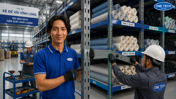Quy trình lắp đặt kệ để vải tại Vĩnh Long Lắp đặt kệ để vải Vĩnh Long tại nhà kho