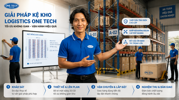 Quy trình lắp đặt kệ kho logistics Vĩnh Long từ khảo sát đến bàn giao