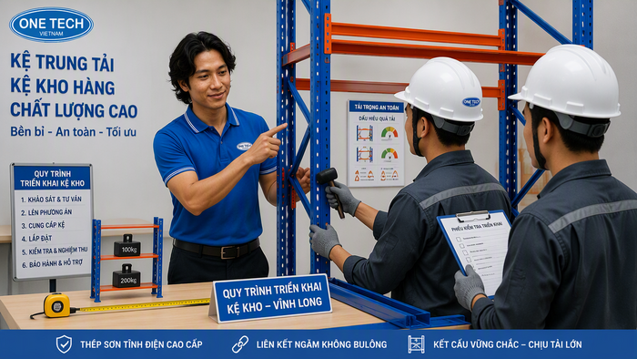 Quy trình triển khai kệ kho hàng tại Vĩnh Long
