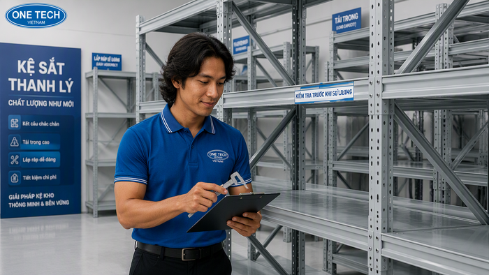 Kệ thanh lý cũ như mới cần kiểm tra kỹ trước khi sử dụng
